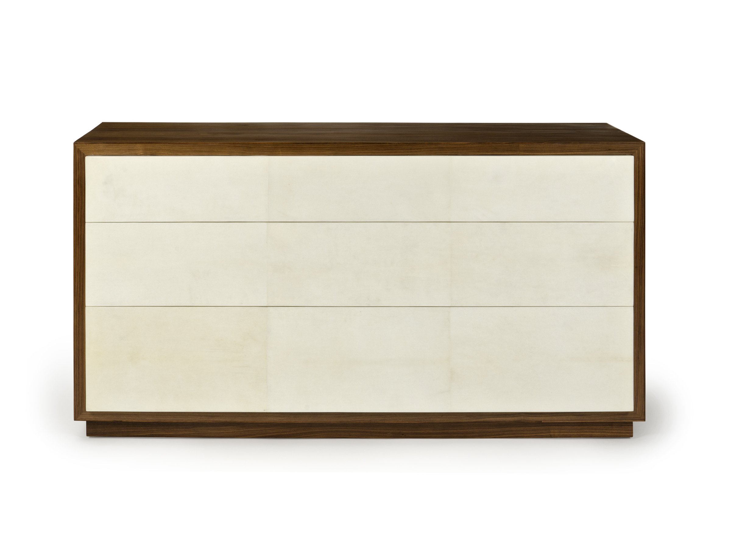 The William Chest - Walnut & Bleached Parchment Modern Dresser